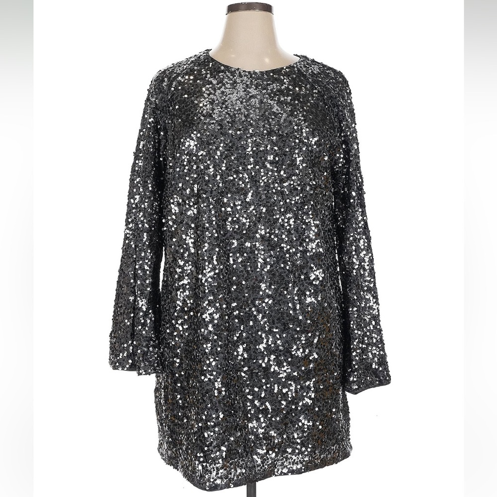H&M Silver Sequin Cocktail Dress